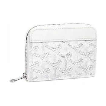 GOYARD MATIGNON Canvas With Leather Wallets Coin Purses Mini Women's White