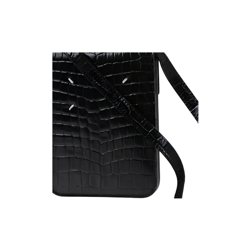 Maison Margiela Cow Leather Messenger Bag Crossbody Bags Mini Unisex Black-4