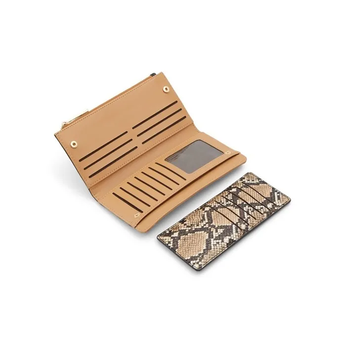 ALDO Artificial Leather Coin Card Holder, Wallet Trumpets Women's Mixed Color/Cream-1