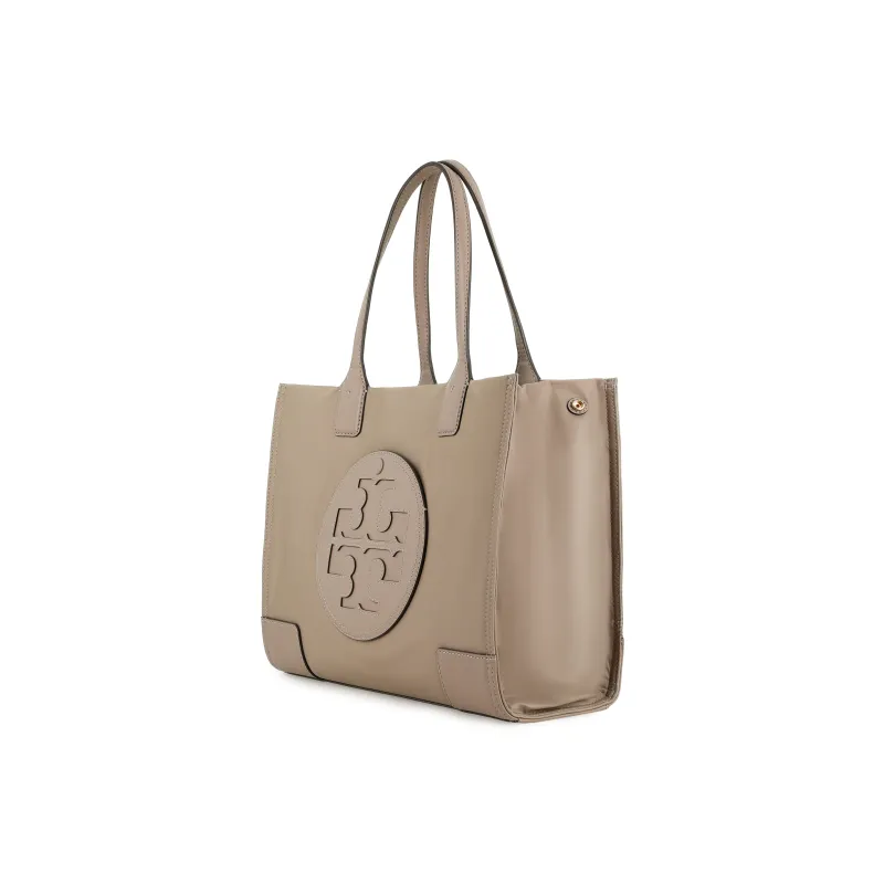 TORY BURCH Ella Polyamide Tote Bag Shopping Bag Shoulder Bag Handbag Small Size Women's Gray-1
