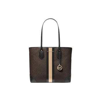 MICHAEL KORS MICHAEL KORS Luggage Collection Canvas Mother And Child Tote Bag Shopping Bag Handbag Women's Dark Brown