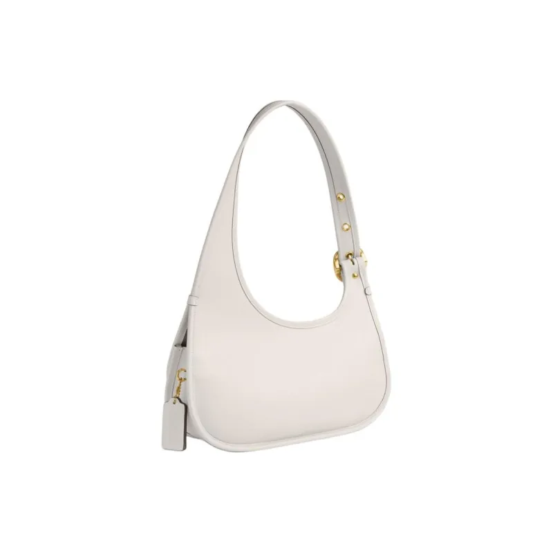 COACH Cashin Cow Leather Shoulder Bag Tubas Women's Chalk White-1