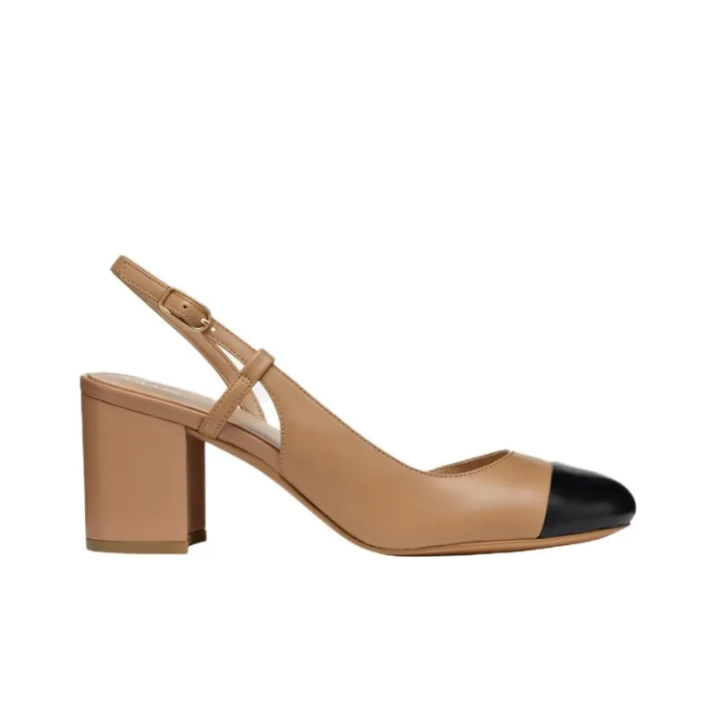 GEOX Virnilisa 65 Chunky Heel High Heels 6.5cm Women's Brown-1