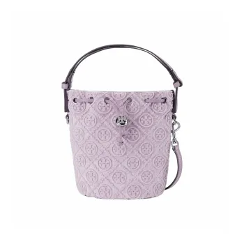 TORY BURCH T Monogram Viscose Bucket Bags Shoulder Bag Crossbody Bag Handbag Mini Women's Lilac