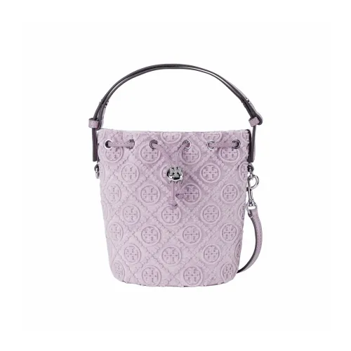 TORY BURCH T Monogram Viscose Bucket Bags Shoulder Bag Crossbody Bag Handbag Mini Women's Lilac
