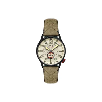 AVI 8 Wrist Watch Automatic Mechanical Movement Beige Watch Dial Men's Watches