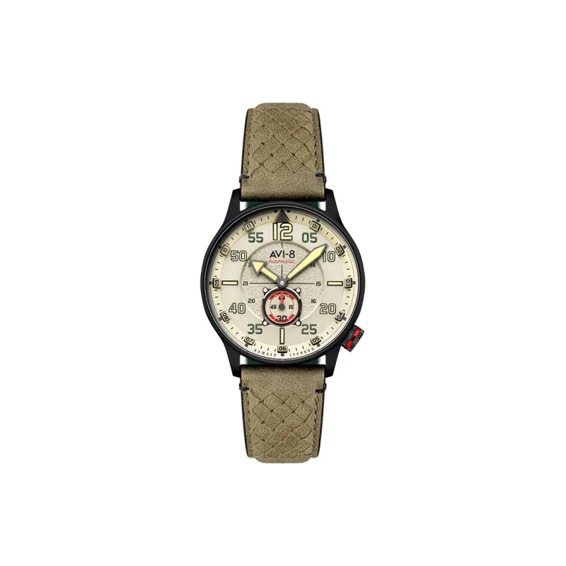 AVI 8 Wrist Watch Automatic Mechanical Movement Beige Watch Dial Men's Watches-0