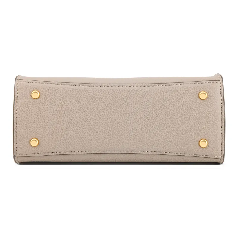 TORY BURCH Walker Cow Leather Crossbody Handbag Mini Women's Gray-3