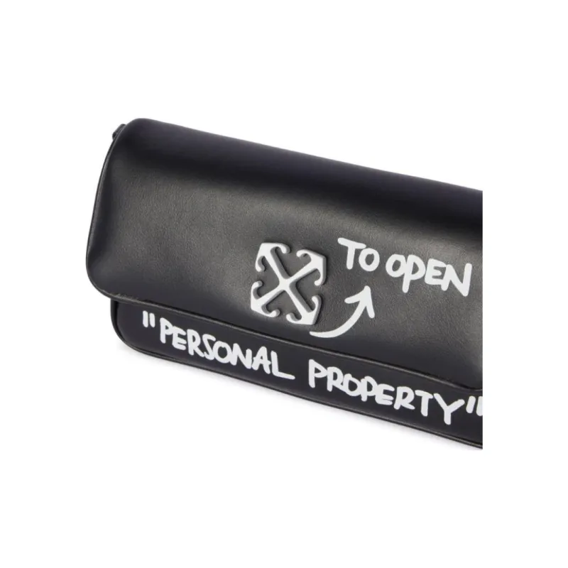 OFF WHITE Jitney Quote Shoulder Bag-4
