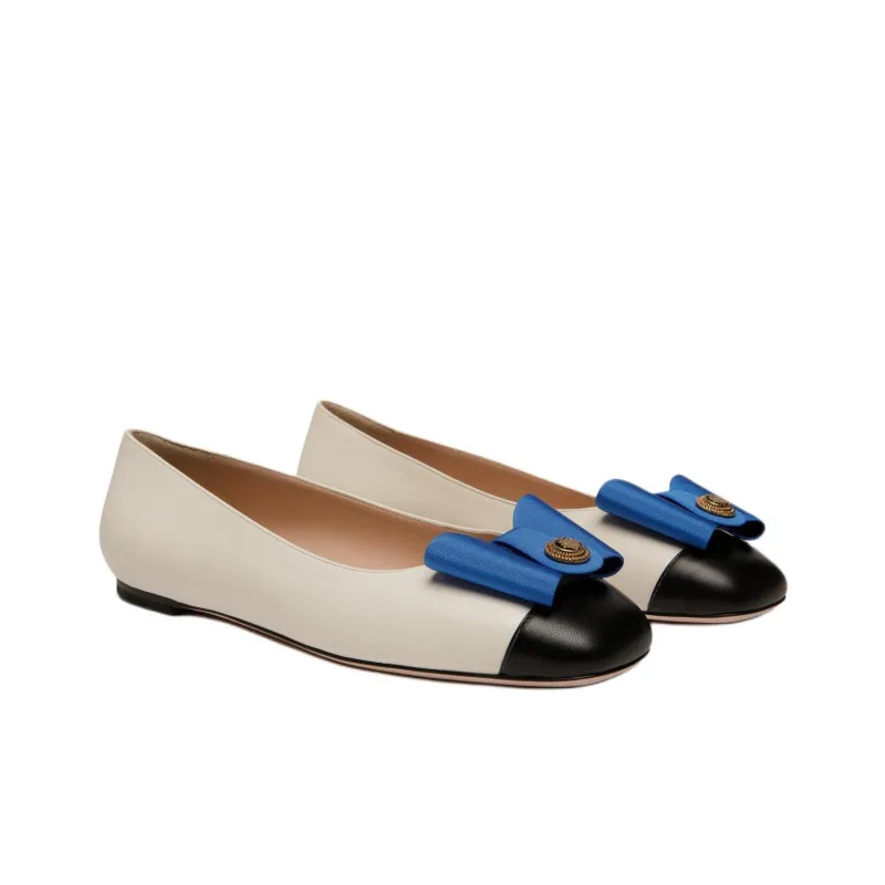 BALLY B Bow Casual Single Shoes Women's Beige-2