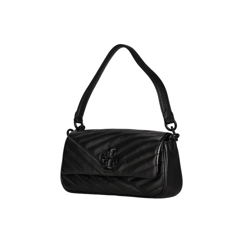 TORY BURCH Kira Leather Envelope Bag, Crossbody Bag, Shoulder Bag Trumpets Women's Black-1