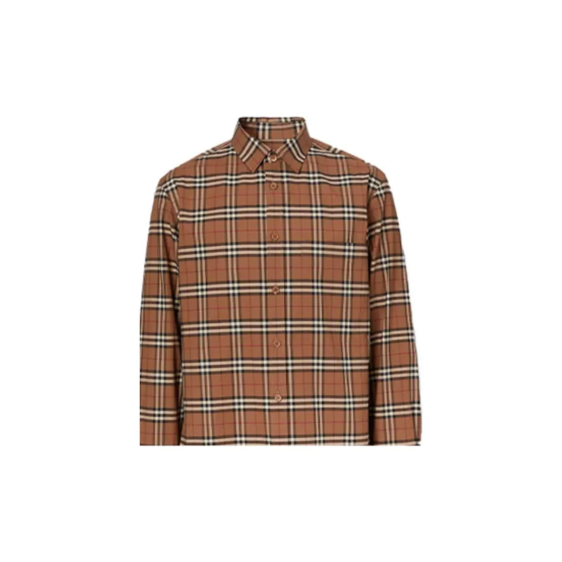 Burberry Shirts Men Birch Brown-3