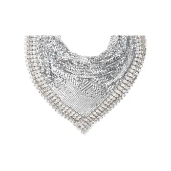 Paco Rabanne H&M Metal Mesh Triangle Scarf With Fringe