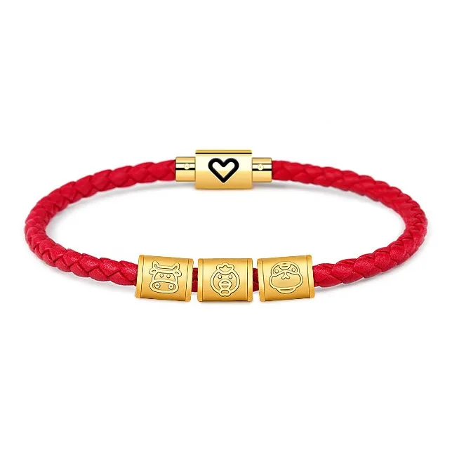 HUIYU Alloy Cow Leather Bracelets Unisex-12