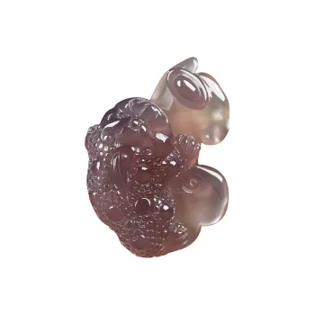 Phoenisess Chalcedony Carved Ornaments Unisex