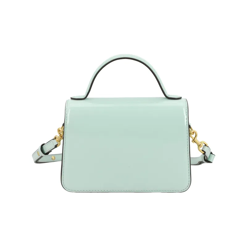 TORY BURCH Robinson Patent Leather Shoulder Bag Crossbody Bag Handbags Small Size Women's Light Blue-2