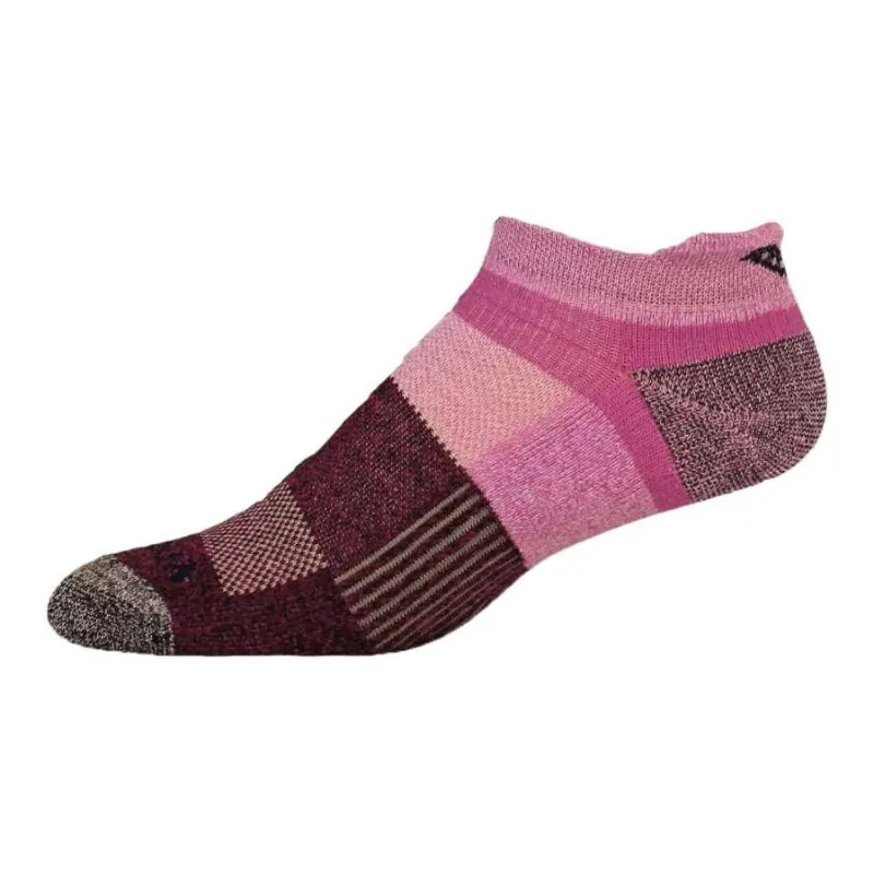 Saucony Inferno Cushioned No Show Tab Mid-Calf Socks Women's 1 Pack Pink-0