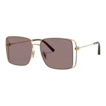 COACH Metal Square Sunglasses Unisex Gold