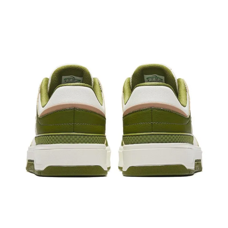 Anta Non slip Wear resistant Shock Absorption Low Top Skateboard Shoes Men's White Green-3