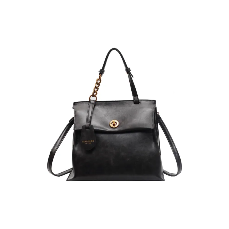 Yalu PU Portable One Shoulder Backpack Regular Women's Dark Tea/Ecru/Brown/Coffee-1