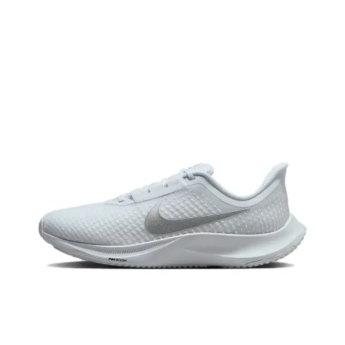 Nike Power Flight White Metallic Silver Women's