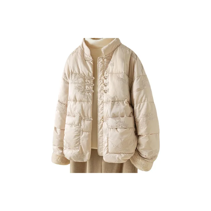 IHIMI Puffer Jacket Women's Apricot Beige-2
