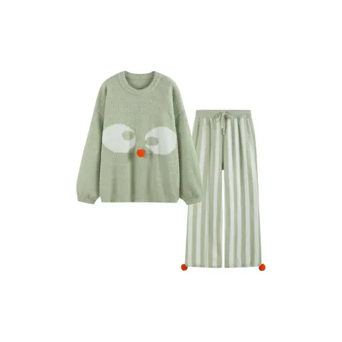 XIAFENYAN Pajama Set Women's Green