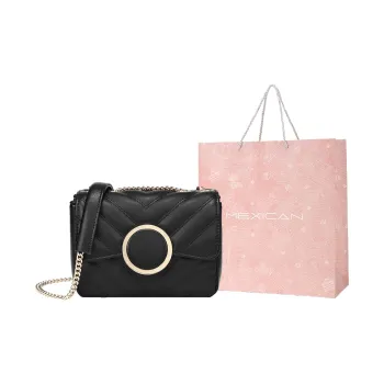 MEXICAN Polyurethane Small Square Bag Shoulder Bag Crossbody Bag Small Size Women's Apricot