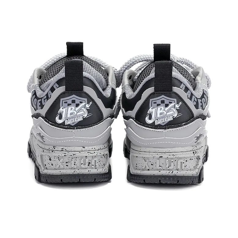 X·LUN Highway Race Anti Slip And Wear Resistant Height Increasing Low Top Skateboard Shoes Unisex Gray-3