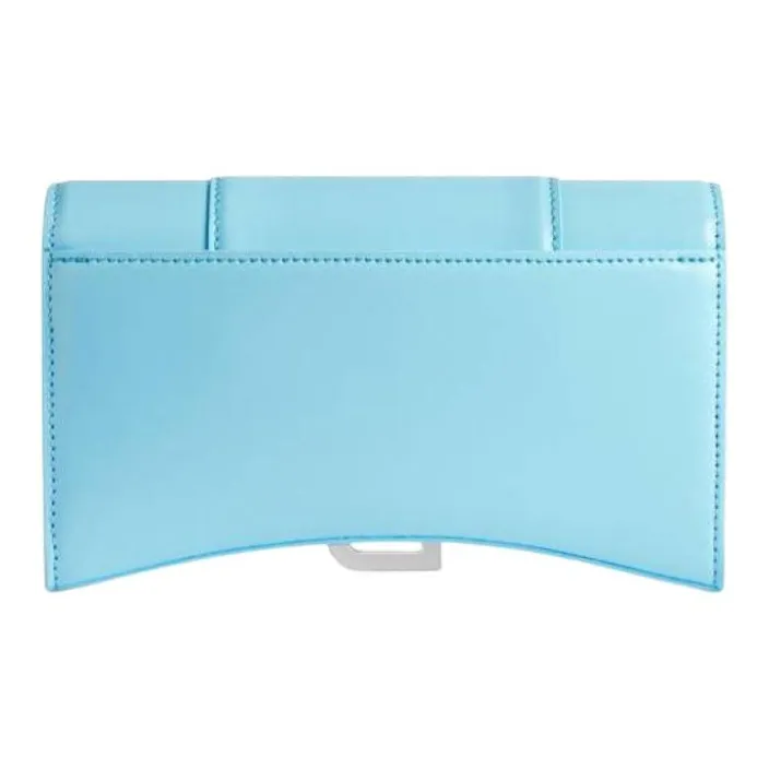Balenciaga Tamed Calfskin Wallet Women's Sea Blue-3