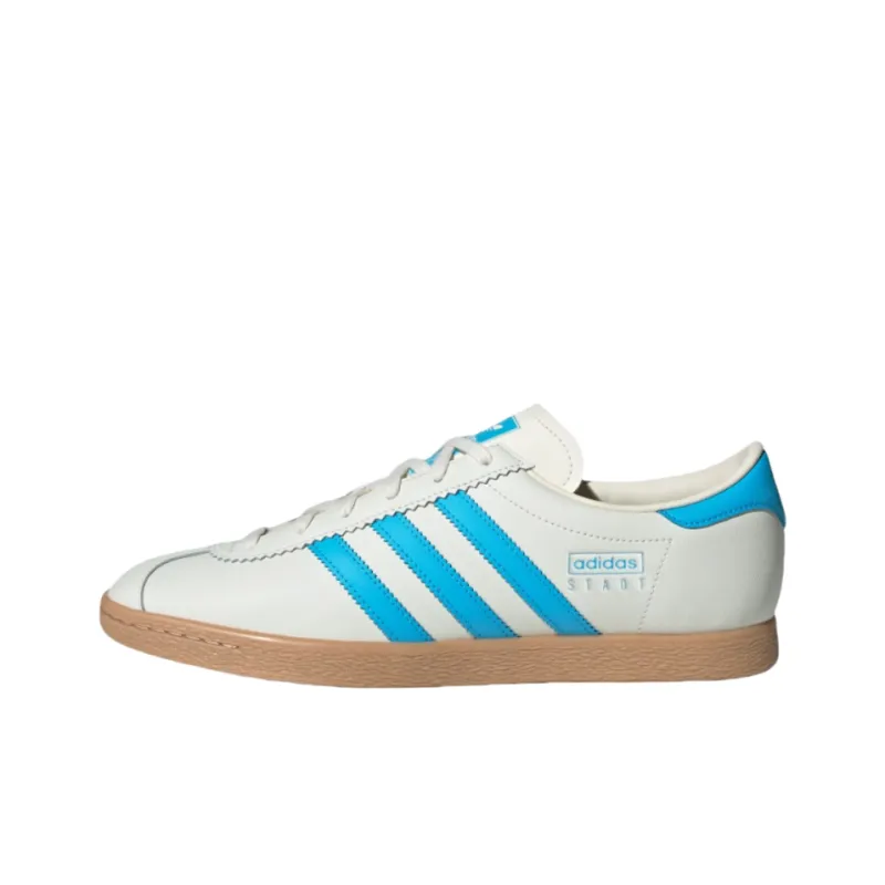 Adidas Originals Stadt Non slip Lightweight Low Top Skateboard Shoes Unisex White Blue-0