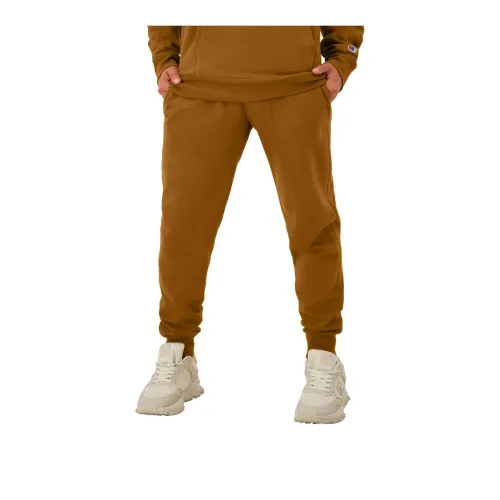 Champion Classic Fleece Joggers Crown C 31' Knitted Sports Pants Men's Brown