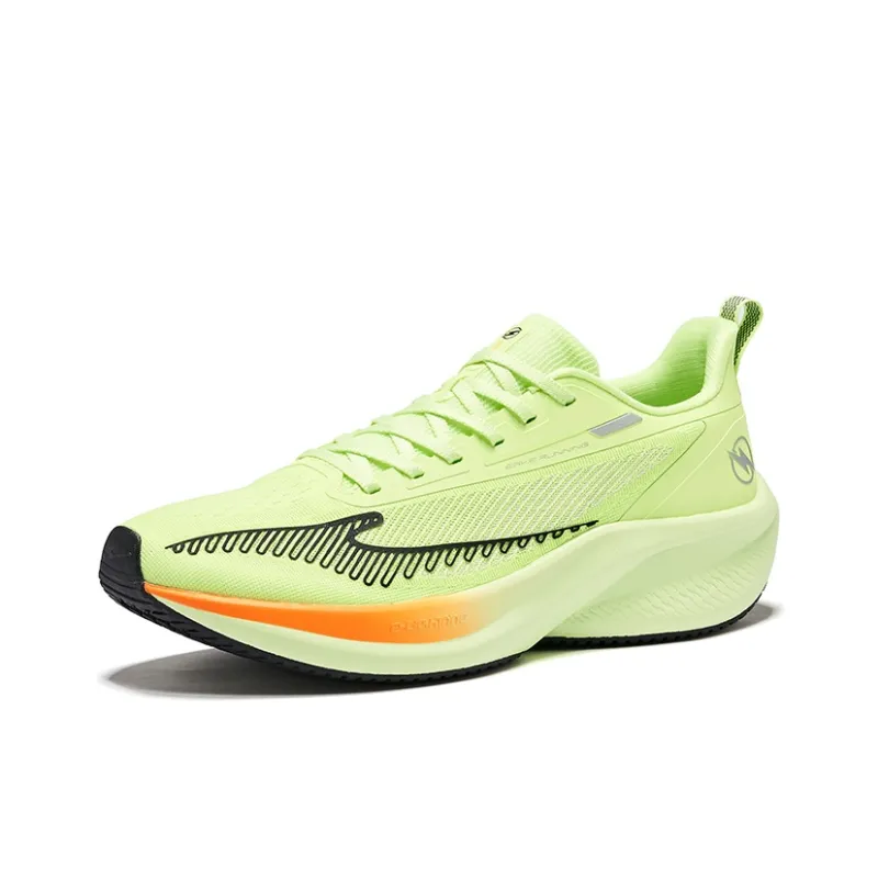 Erke Lightweight Cushioning Rebound Low-Top Running Shoes Men's Fluorescent Mint Green-2