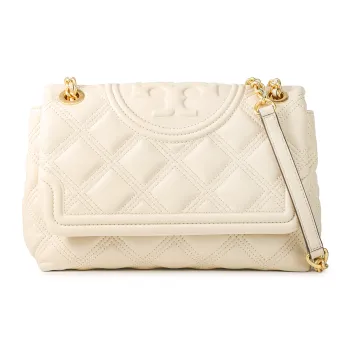 TORY BURCH Fleming Sheepskin Shoulder Bag Crossbody Bag Large Size Women's Ecru