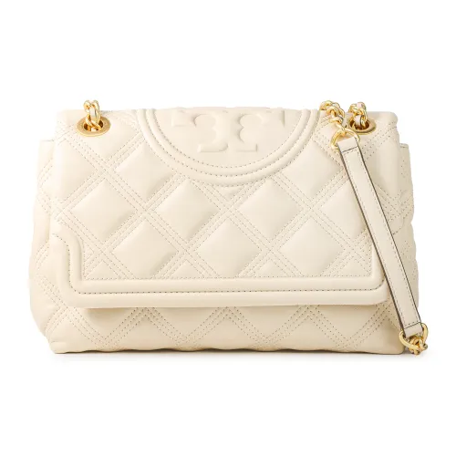 TORY BURCH Fleming Sheepskin Shoulder Bag, Crossbody Bag Tubas Women's Ecru