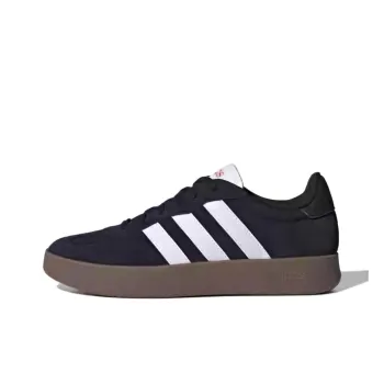 Adidas BARREDA Anti Slip Wear Resistant Low Top Skateboard Shoes Unisex Black White