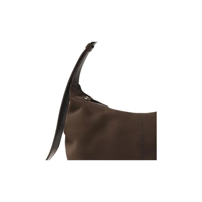 NOTHING WRITTEN Suede Handbag Shoulder Bag Women's Caramel-1