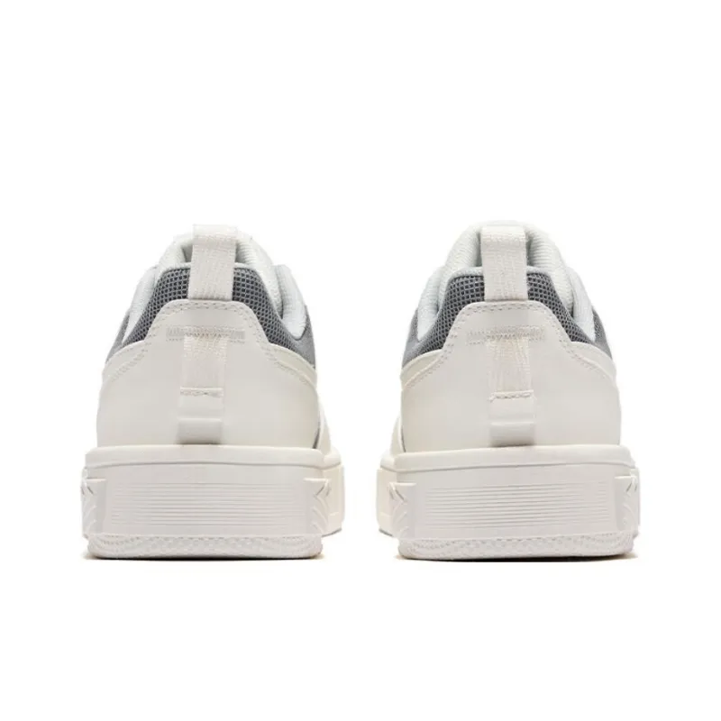 Erke Yang Fan Anti Slip And Wear Resistant Lightweight Low Top Skateboard Shoes Men's White Gray-4