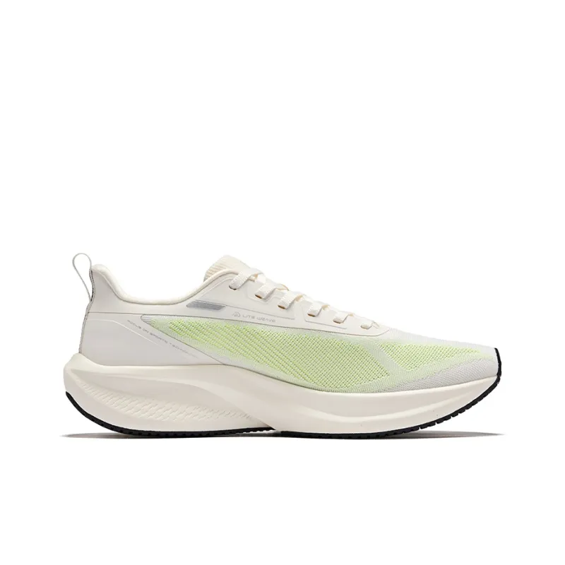 Erke Cushioning Lightweight Rebound Low Top Training Running Shoes Men's White Green-1