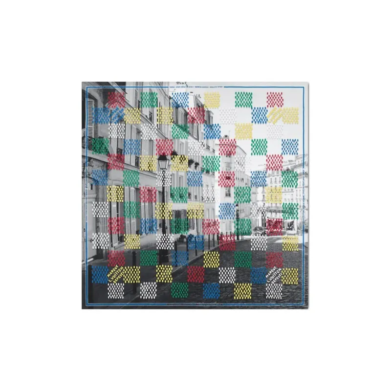 LOUIS VUITTON Lv Vers Damier Silk Bandana-0