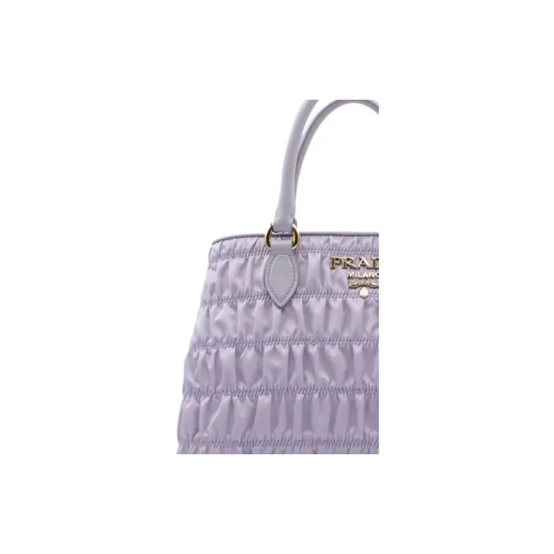 PRADA Nylon With Leather Shoulder Bag, Crossbody Bag, Handbag Women's Purple-3