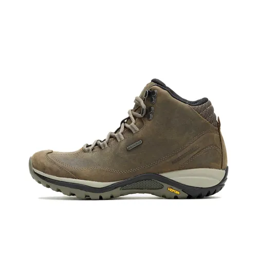 MERRELL Anti Slip Wear Resistant Mid Top Outdoor Shoes Women's Brown