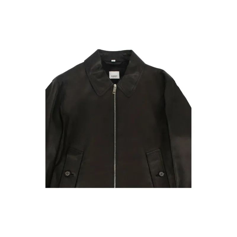 Burberry Leather Bomber Jacket-2