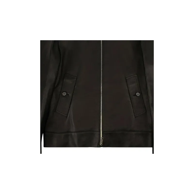 Burberry Leather Bomber Jacket-3