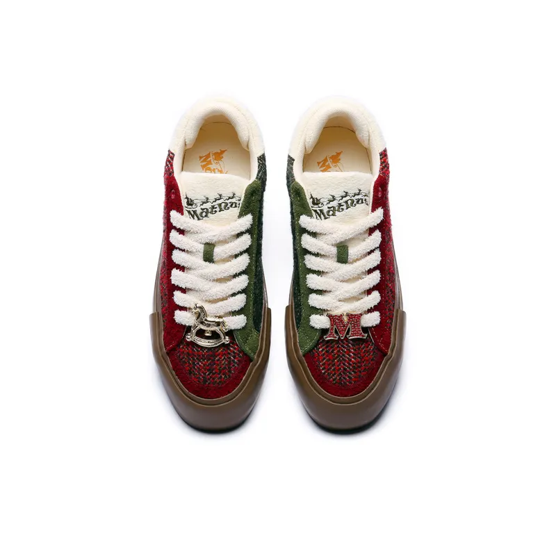 MATNUT CHRISTMAS LIMITED Collection Mismatched Multicolor Platform Height Increasing, Skateboard Shoes-3