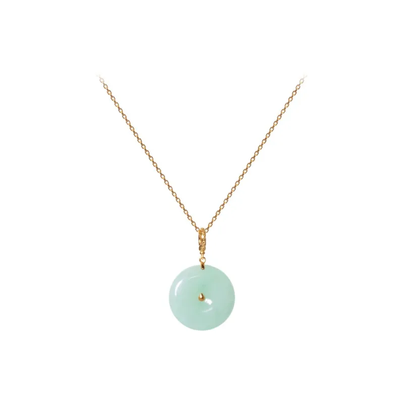 Green Craftsman Glutinous Jade Jadeite Necklaces Women's-1