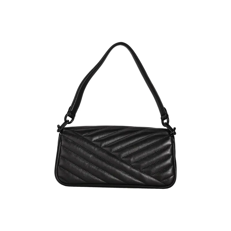 TORY BURCH Kira Leather Envelope Bag, Crossbody Bag, Shoulder Bag Trumpets Women's Black-2