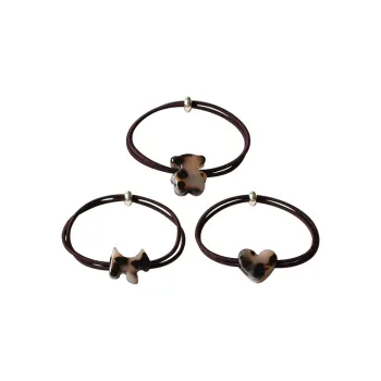 QIMEILA Acetate Plate Hair Tie Women's