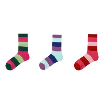 Vine Color Mid Calf Socks Unisex 3 Pack Parallel Space