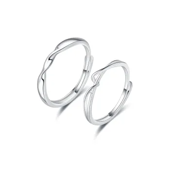 LUCA Sterling Silver Rings Unisex Silver White